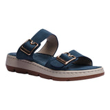 sandalia piso para mujer lob footwear pu azul 93205490