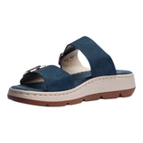 sandalia piso para mujer lob footwear pu azul 93205490
