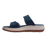 sandalia piso para mujer lob footwear pu azul 93205490