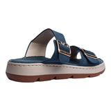 sandalia piso para mujer lob footwear pu azul 93205490