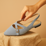FLAT AZUL PARA MUJER DE DENIM LOB FOOTWEAR 93305456