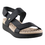 Sandalia Cuña para mujer Lob Footwear Napa Floather Negro 86804737