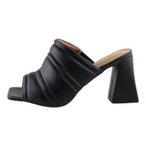 Sandalia Tacón Para Mujer Lob Footwear Napa Pele Strech Negro 86804767