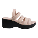 Sandalia Cuña Para Mujer Lob Footwear Lickra Rosa 73204937