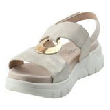 Sandalia Piso Para Mujer Lob Footwear Pu Beige 57704048