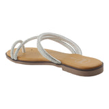 Sandalia Piso Para Mujer Lob Footwear Textil Plata 90604112