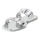 Sandalia Piso Para Mujer Lob Footwear Pvc Plata 53504050