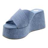 Sandalia Cuña Para Mujer Lob Footwear Oggi Azul 83404498