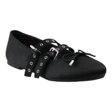 Flat Para Mujer Lob Footwear Satin Negro 91904999