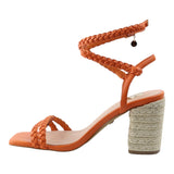 sandalia tacon para mujer lob footwear pu naranja 92404094