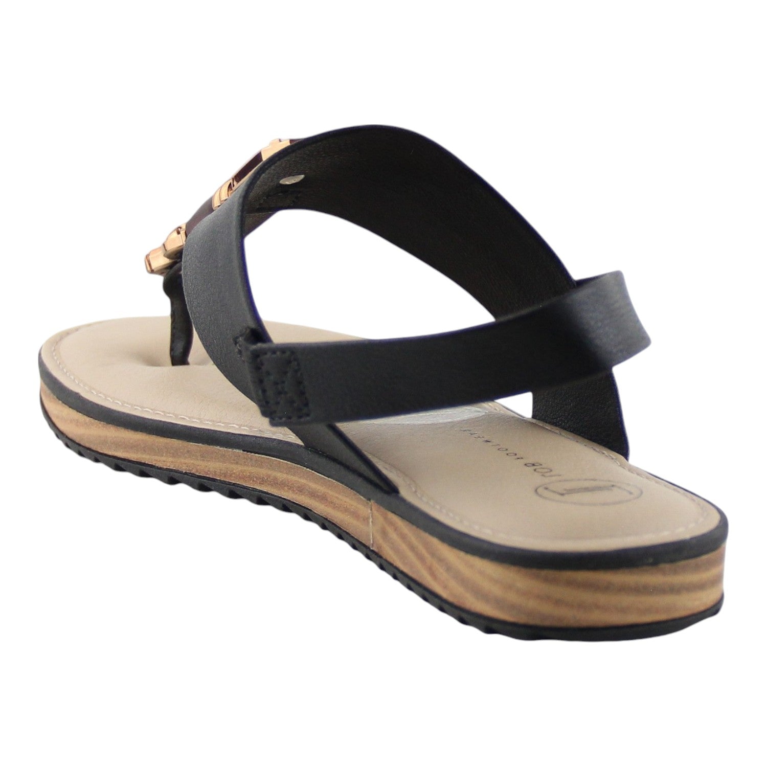 SANDALIA DE PISO NEGRA PARA MUJER  LOB FOOTWEAR 86804726