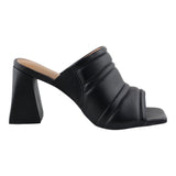 Sandalia Tacón Para Mujer Lob Footwear Napa Pele Strech Negro 86804767