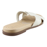 Sandalia Piso Para Mujer Lob Footwear Napa Croco Madrid Blanco 86804727