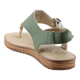 Sandalia Piso Para Mujer Lob Footwear Napa Floather Verde 86804724