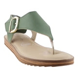 Sandalia Piso Para Mujer Lob Footwear Napa Floather Verde 86804724