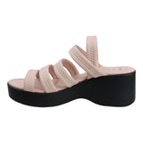 Sandalia Cuña Para Mujer Lob Footwear Lickra Rosa 73204937