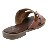 Sandalia Piso Para Mujer Lob Footwear Pu Café 59704063