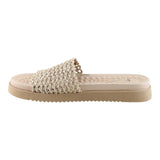 Sandalia Piso Para Mujer Lob Footwear Tira Pronta Beige 86804734