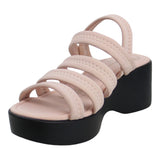 Sandalia Cuña Para Mujer Lob Footwear Lickra Rosa 73204937