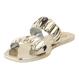 Sandalia Piso Para Mujer Lob Footwear Pvc Oro 53504051