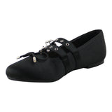 Flat Para Mujer Lob Footwear Satin Negro 91904999