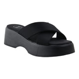 Sandalia Cuña Para Mujer Lob Footwear Lickra Negro 90604110