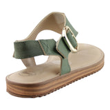 Sandalia Piso Para Mujer Lob Footwear Napa Floather Verde 86804724