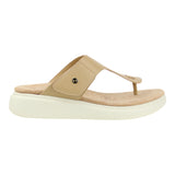 Sandalia Piso Para Mujer Lob Footwear Pu Beige 56204457