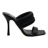 Sandalia Tacón Para Mujer Lob Footwear Pu Negro 92904409