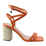 sandalia tacon para mujer lob footwear pu naranja 92404094