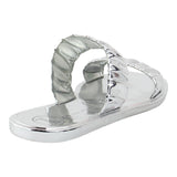 Sandalia Piso Para Mujer Lob Footwear Pvc Plata 53504050