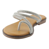 Sandalia Piso Para Mujer Lob Footwear Textil Plata 90604112