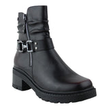 botin para mujer lob footwear pu negro 57704534