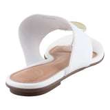 Sandalia Piso Para Mujer Lob Footwear Napa Turim Blanco 86804723