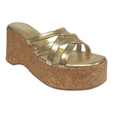 sandalia cuna para mujer lob footwear pu oro 56204035